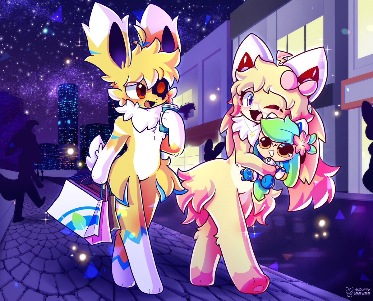Two Jolteon out in the town!!