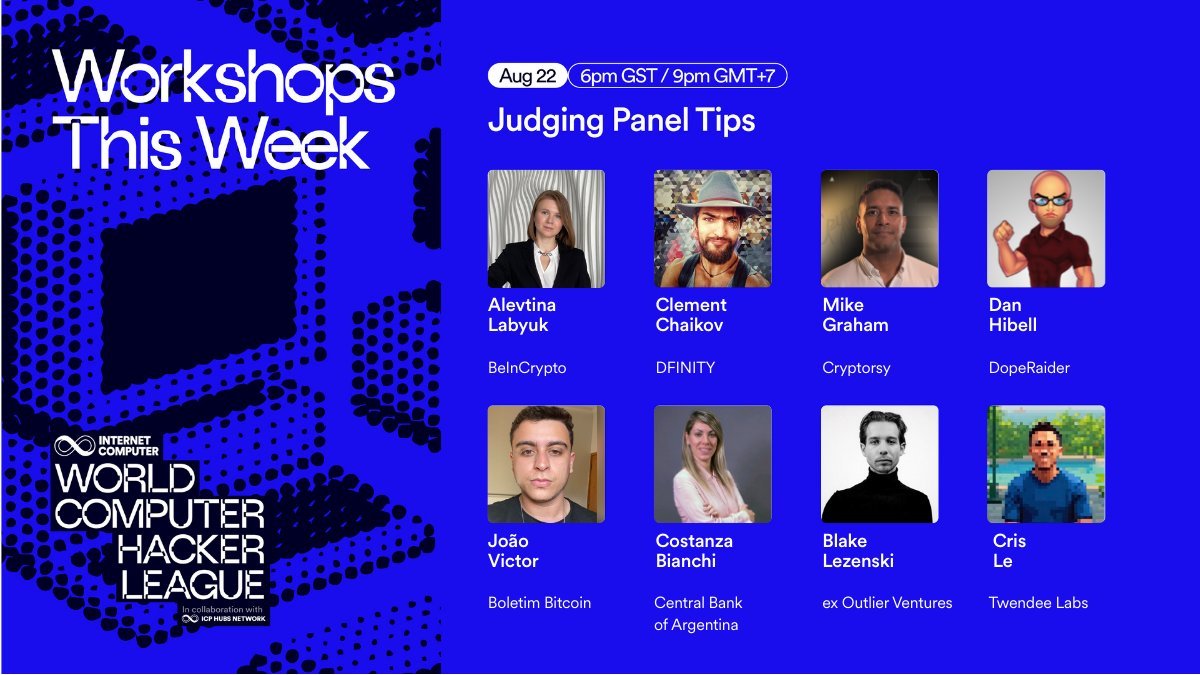 ICP HUB Indonesia - Disruptives (@icphub_id) on Twitter photo 🌐 ICP Hubs Networks will go live with the #WCHL25 jury on Aug 22!
📍 <a href="/ICPHUBS/">ICP HUBS NETWORK</a>
🕒 21:00 GMT+7
You will get:
✅ Exclusive insights & commentary from the experts
✅ Tips that will help you prepare for the submission date.
Don’t miss it! 🌐 ICP Hubs Networks will go live with the #WCHL25 jury on Aug 22!
📍 <a href="/ICPHUBS/">ICP HUBS NETWORK</a>
🕒 21:00 GMT+7
You will get:
✅ Exclusive insights & commentary from the experts
✅ Tips that will help you prepare for the submission date.
Don’t miss it!