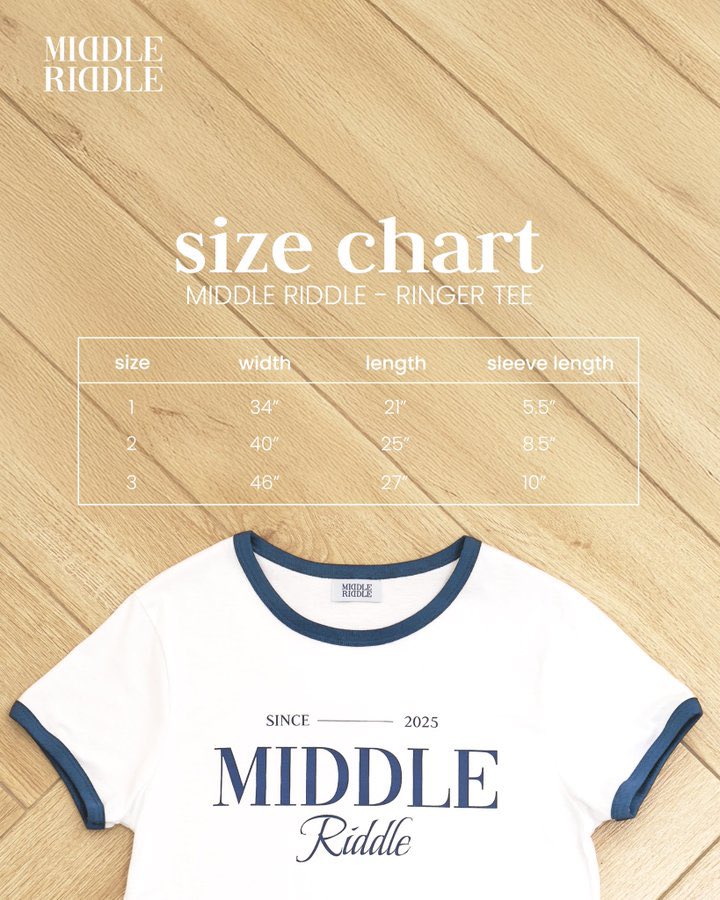 Middle Riddle Club
ご予約受付中😊

💙MIDDLE RIDDLE RINGER TEE 

ご興味ある方はLINEまで🙏
連絡先はプロフからご確認頂けます。
DM❌🙏

#middleriddleclub #WearMiddleLiveRiddle
#est_rvp