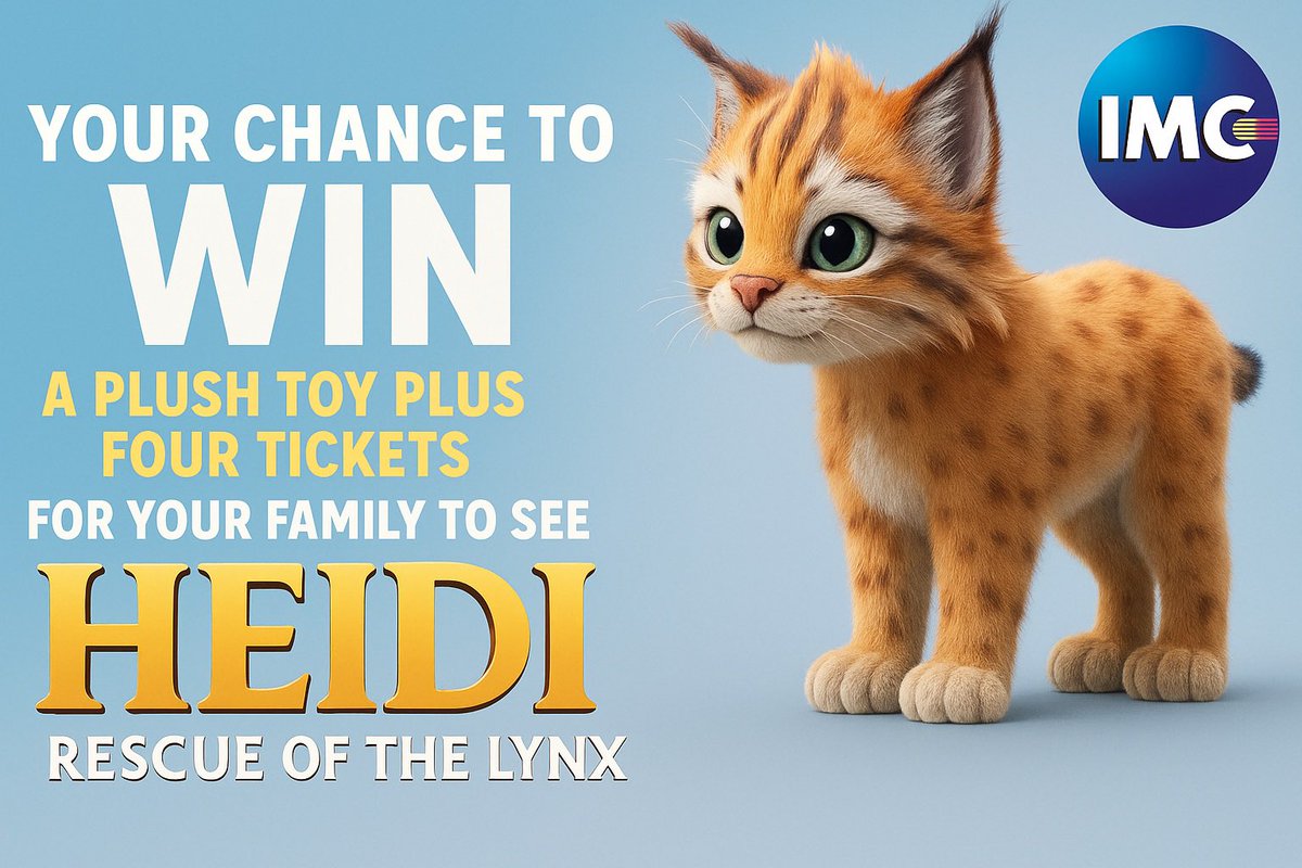 Heidi – Rescue of the Lynx
 
To celebrate the timeless classic reimagined, we are giving away a very adorable Lynx plushie toy and four tickets for a family trip to the cinema for one lucky winner!
 
To enter, just like the post, and tag your movie buddy! 
Thanks to our pals at