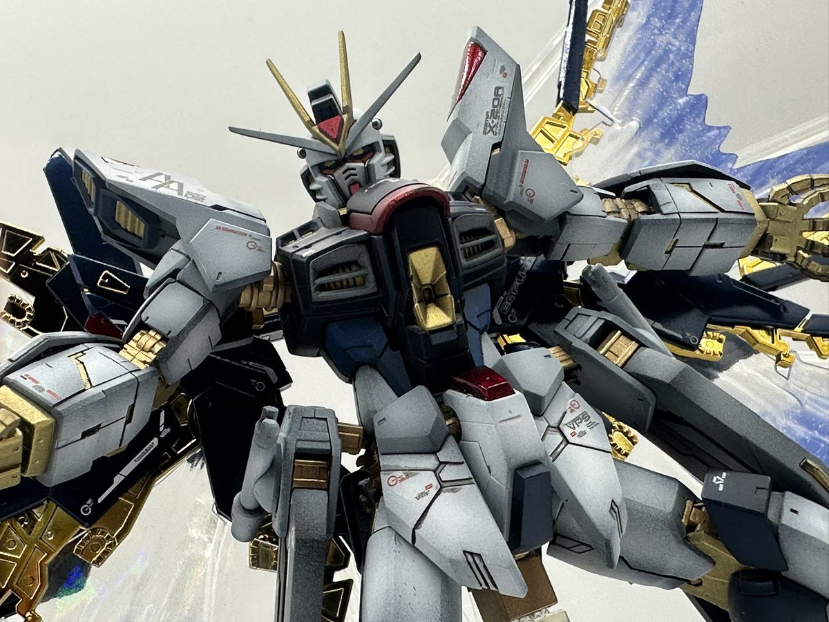 ss34735944's tweet photo. RGストライクフリーダムガンダム完成しました！
一部破損してしまって応急処置してる部分はありますが、なかなかカッコよく出来たと思います😆
#ガンプラ https://t.co/3zYzj1eVvF