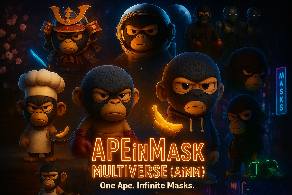 justamoonguy's tweet photo. From one mask, we became many. 🦍📷 Welcome to the APEinMask Multiverse (AiMM) — where every ape wears a different mask, but all belong to the same army.
#APEinMask #AiMM #MaskAlliance #APEinMask #MaskAlliance #DegenEnergy #WifMaskAlwaysWin
CA: BYAXYeuC1r4QeHwcDKsiD7Gtz9aK37yPR4jR1yCcpump Website: https://t.co/whxAImfZLv
Dex: https://t.co/Vuuj37ujWx
TG: https://t.co/ckYFOyRuwx