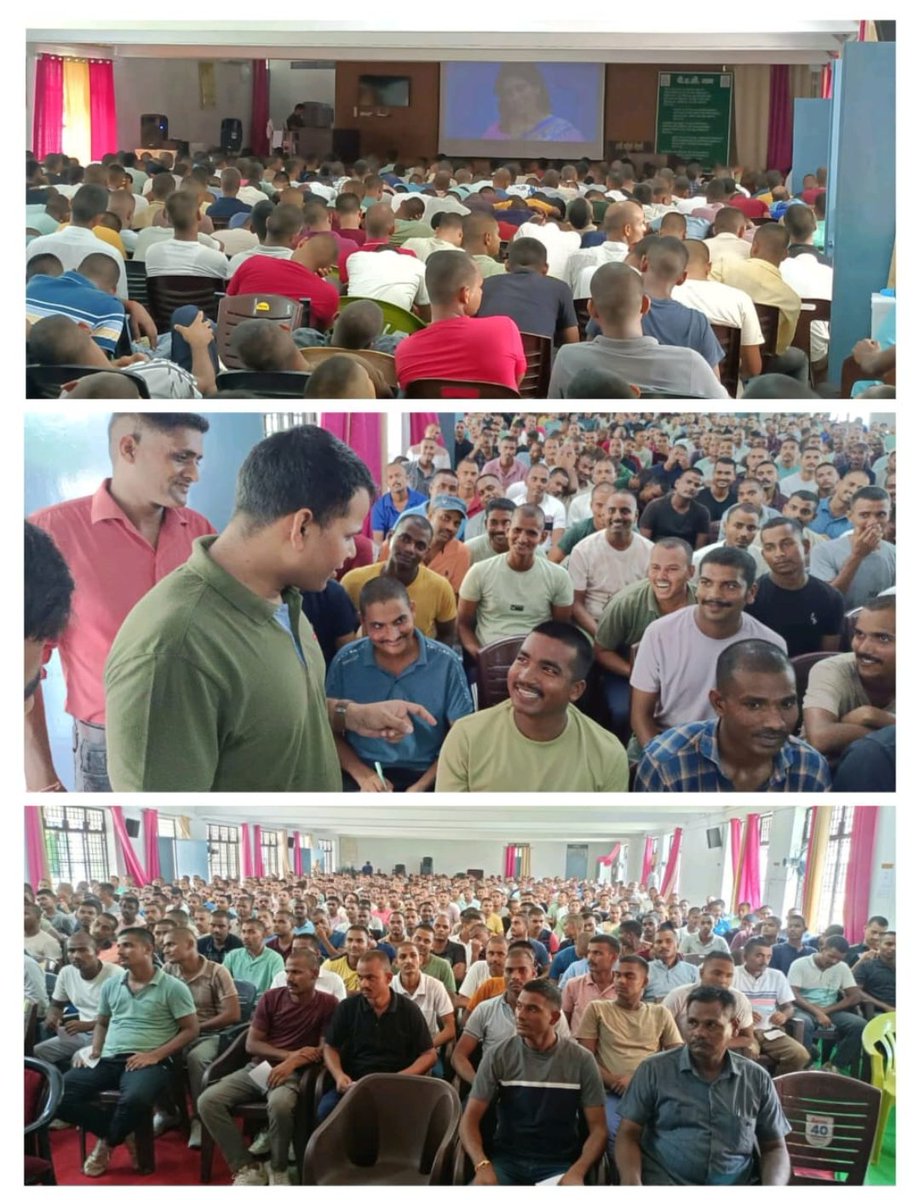 co27pacup's tweet photo. दिन���ंक 17/08/2025 को सेनानायक श्रीमती बबिता साहू के कुशल निर्देशन  में वाहिनी में प्रशिक्षणाधीन रि0 आ0 को *प्रेम रावत फाउंडेशन*द्वारा कार्यशाला का आयोजन कर तनाव को कम करने , मन को एकाग्र करने , मानसिक शांति, संतुलन आदि पर चर्चा की गई । @adgpacup @DIGPaclkwsec https://t.co/MLbVBRXFkp