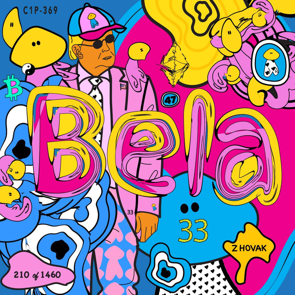 Day : 210 of 1460
Piece Title: Bela
Date: August , 17th , 2025 
Medium: Digital
Frequency: 12hz
opensea.io/item/ethereum/…
This Collection is called: "Quantum Pop Art Journalism". One a day. 1460 total of President Trumps time in office.
1 unique art for the next 4 years