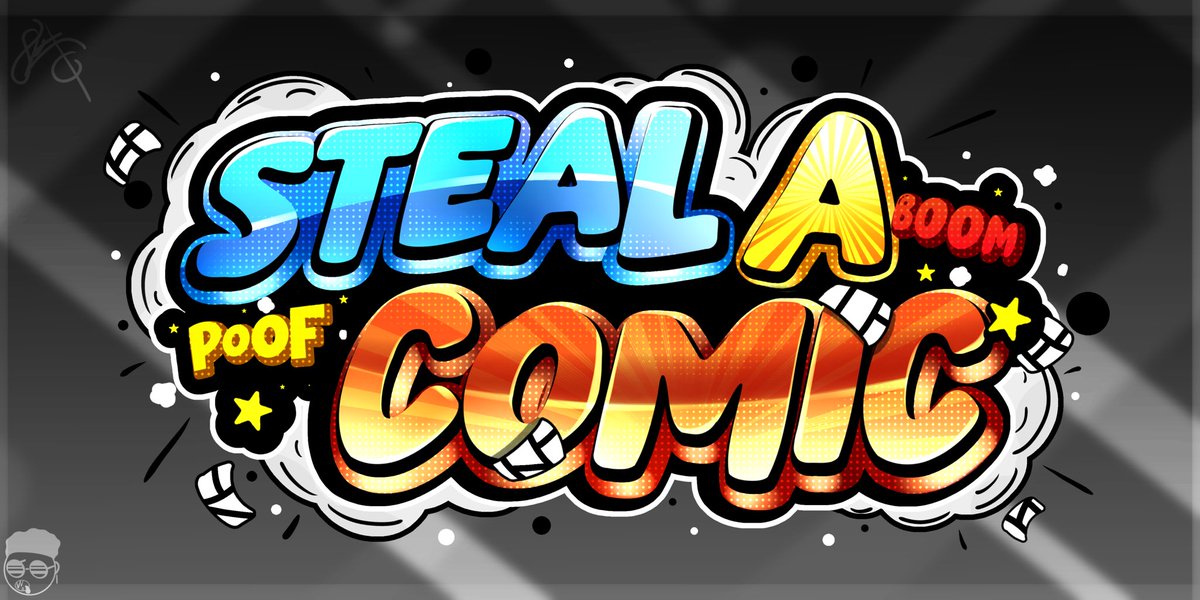 STEAL A COMIC📚(LOGO)

What’s your favorite comic💥✏️

Commission for: <a href="/K0kusai/">Knives</a> 

Discord: Limited_2x

Comms open✅💰

[#RobloxDev #roblox #robloxart #robloxlogo #art #logo #gamelogo #GraphicDesign ]

🚨Likes and retweets appreciated🚨