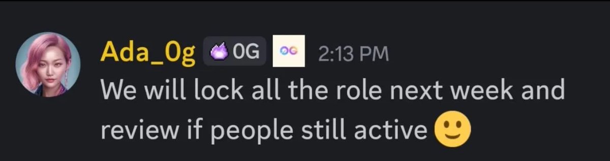 Jack LD (Ø,G) 🦭/acc (@ducphubui1) on Twitter photo ⚠️ Reminder for all <a href="/0G_labs/">0G Labs (Ø,G) - AI L1</a> fam: roles are getting reviewed next week 👀
Inactive = you may lose your roles 😬
If you want to keep your role:
✅ Stay active in convos
✅ Drop your thoughts/ideas
✅ Engage with the community
0G isn’t just building tech — they’re building a ⚠️ Reminder for all <a href="/0G_labs/">0G Labs (Ø,G) - AI L1</a> fam: roles are getting reviewed next week 👀
Inactive = you may lose your roles 😬
If you want to keep your role:
✅ Stay active in convos
✅ Drop your thoughts/ideas
✅ Engage with the community
0G isn’t just building tech — they’re building a