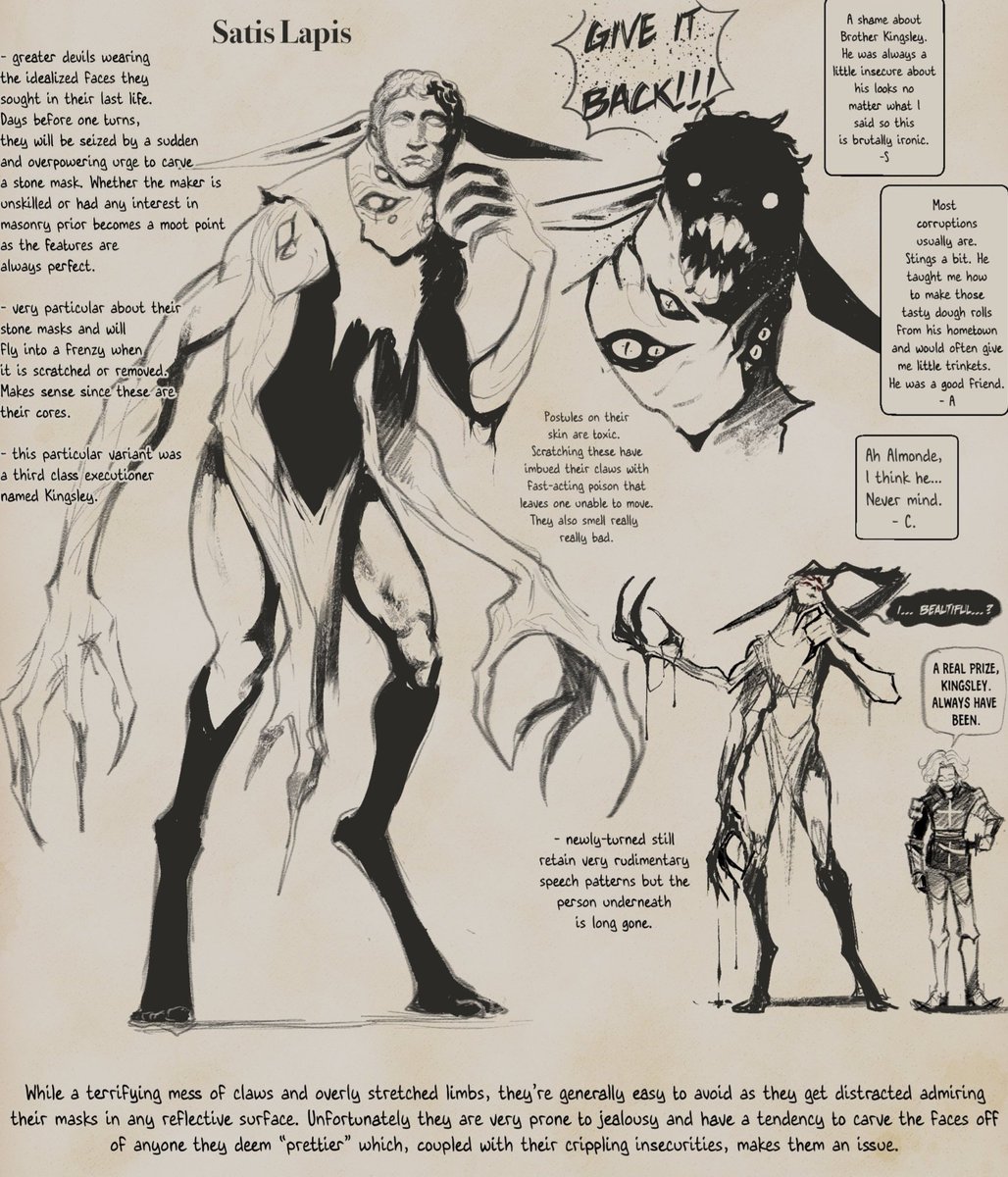 HighLevelabyss's tweet image. 𝐖𝐚𝐭𝐜𝐡 𝐲𝐨𝐮𝐫 𝐛𝐚𝐜𝐤
A new void creature has been spotted in the area, so watch out as this one hates being looked at
Highly dangerous 
Avoid areas they frequently like forests or dense swamps
Adventurers must be level 145 or higher to face against 
#ocrp #fantasyrp