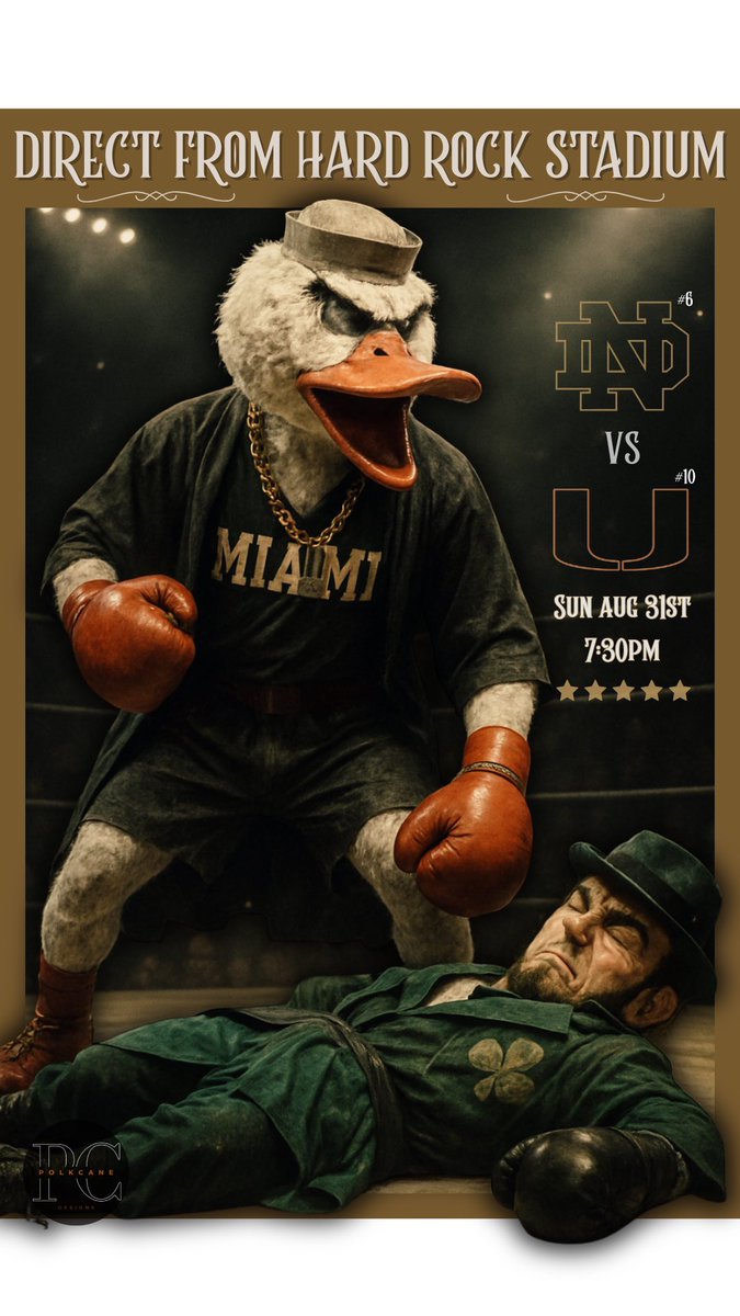 Rumble At The Rock. 
2 weeks. Be there! 
#GoCanes 🙌 #BeatND