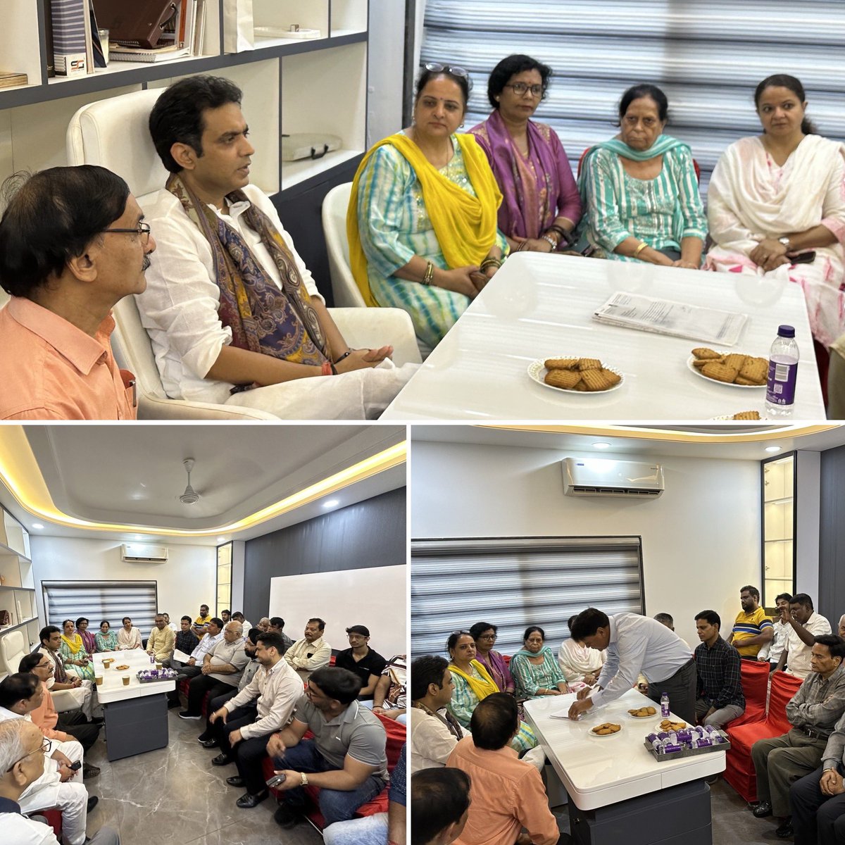 PankajSinghBJP's tweet photo. सेक्टर-43 में स्थानीय लोगों के साथ संवाद। https://t.co/c9O9cvX3Jn