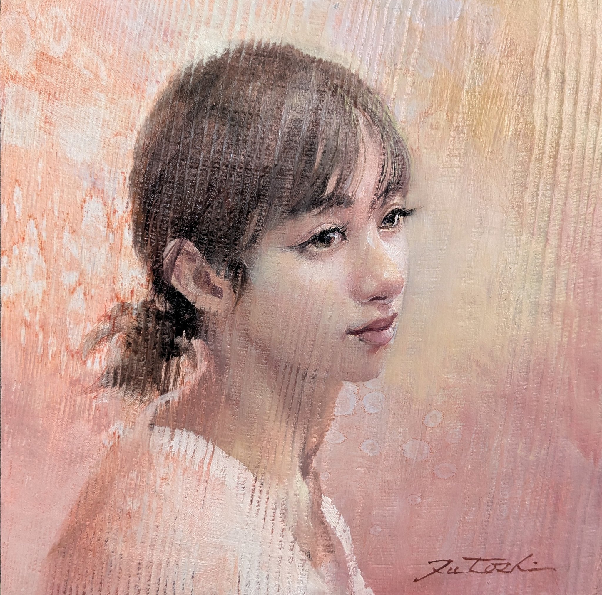 川畑絵　M12号　日本画　原画　美人画　一点物 川畑絵 M12号 日本画 原画 美人画 一点物 Repost