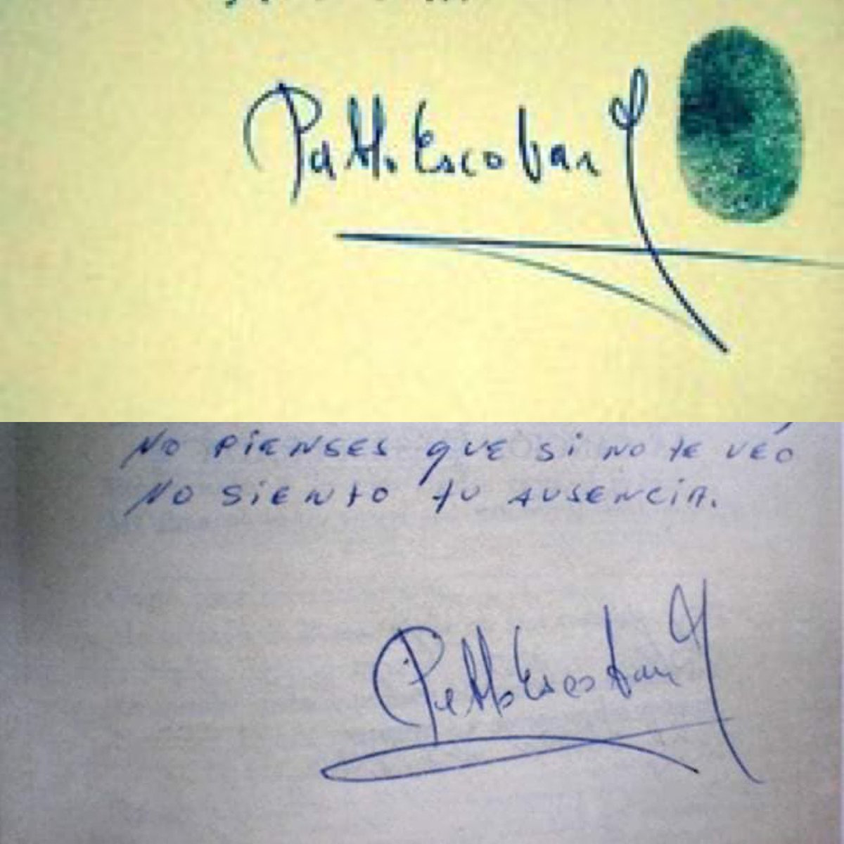 Beto Coral (@betocoralg) on Twitter photo Ayer encontré en el museo de <a href="/PoliciaColombia/">Policía de Colombia</a> en el centro de Bogotá, un diploma de la DEA igual al que le dieron a mi padre cuando dirigió el operativo que localizó y eliminó a Pablo Escobar. Es tan idéntico, que tiene el mismo macabro detalle: la firma de Pablo Escobar Ayer encontré en el museo de <a href="/PoliciaColombia/">Policía de Colombia</a> en el centro de Bogotá, un diploma de la DEA igual al que le dieron a mi padre cuando dirigió el operativo que localizó y eliminó a Pablo Escobar. Es tan idéntico, que tiene el mismo macabro detalle: la firma de Pablo Escobar
