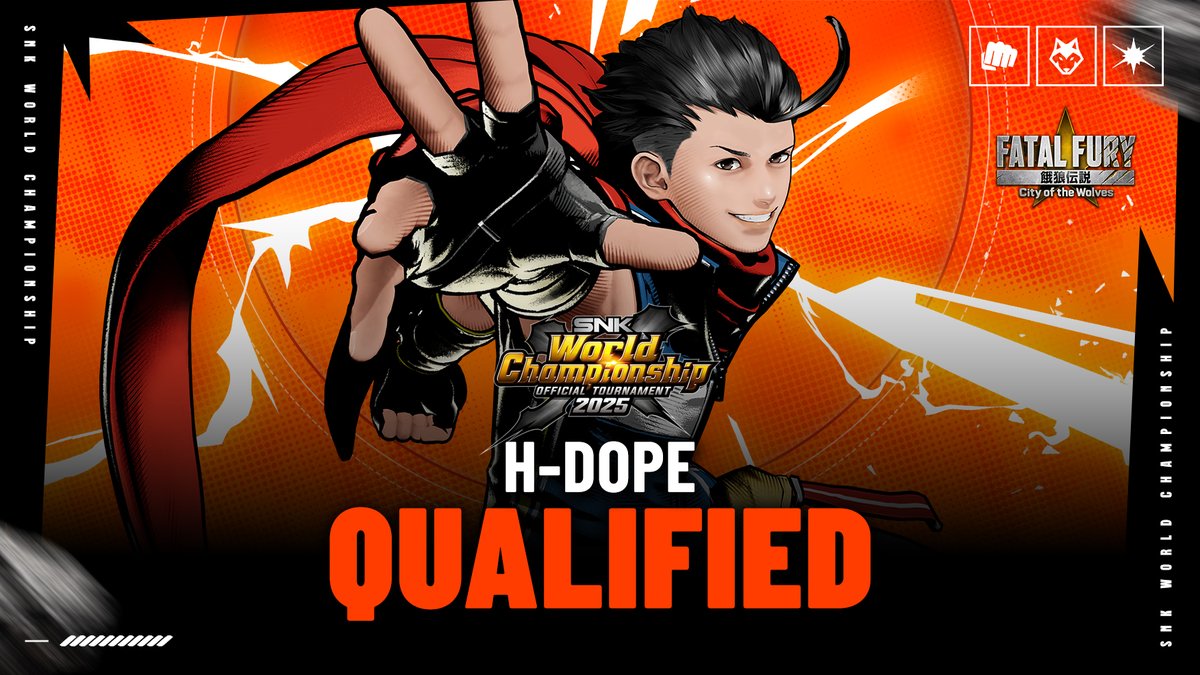 Congratulations to <a href="/FGC_HDOPE/">H-Dope</a>, the newest qualifier for #SWC2025 at <a href="/DreamHack/">DreamHack</a> Atlanta. 

The road now leads to the $2.5M FATAL FURY: City of the Wolves prize pool, and more!