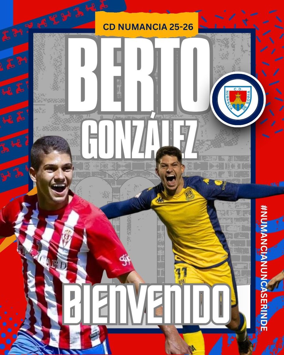 El canterano del Sporting de Gijón, Berto González ‘Bertín’, quien abandonó la Escuela de Fútbol de Mareo en 2022, continuará su carrera deportiva en el CD Numancia de Segunda RFEF, equipo al que llega procedente de la SD Amorebieta, con quien descendió a Segunda RFEF.