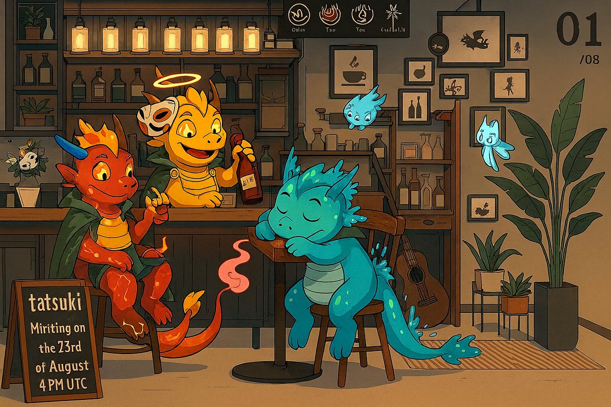 edicrasetura27's tweet photo. 🐉 Dragons are chilling, but the countdown has begun...
🔥 Red keeps the vibe
😇 Yellow pours the magic
💤 Blue is saving energy for mint day

⚡ Don’t miss it — be part of the story!

📅 23rd August | 4 PM UTC
🔗 @TatsukionETH

#Tatsuki #NFT #Mint #CT #CryptoArt #Web3 https://t.co/KvCvcNYfFf