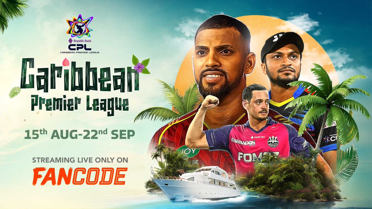 DhoniArmyTN's tweet photo. St Lucia Kings aim to defend their crown with David Wiese at the helm and Tim David already smashing attacks to all corners.
Watch live on FanCode - https://t.co/rVIswThyB1
#CPLonFanCode #CPL2025 https://t.co/kJDlN0DsDC