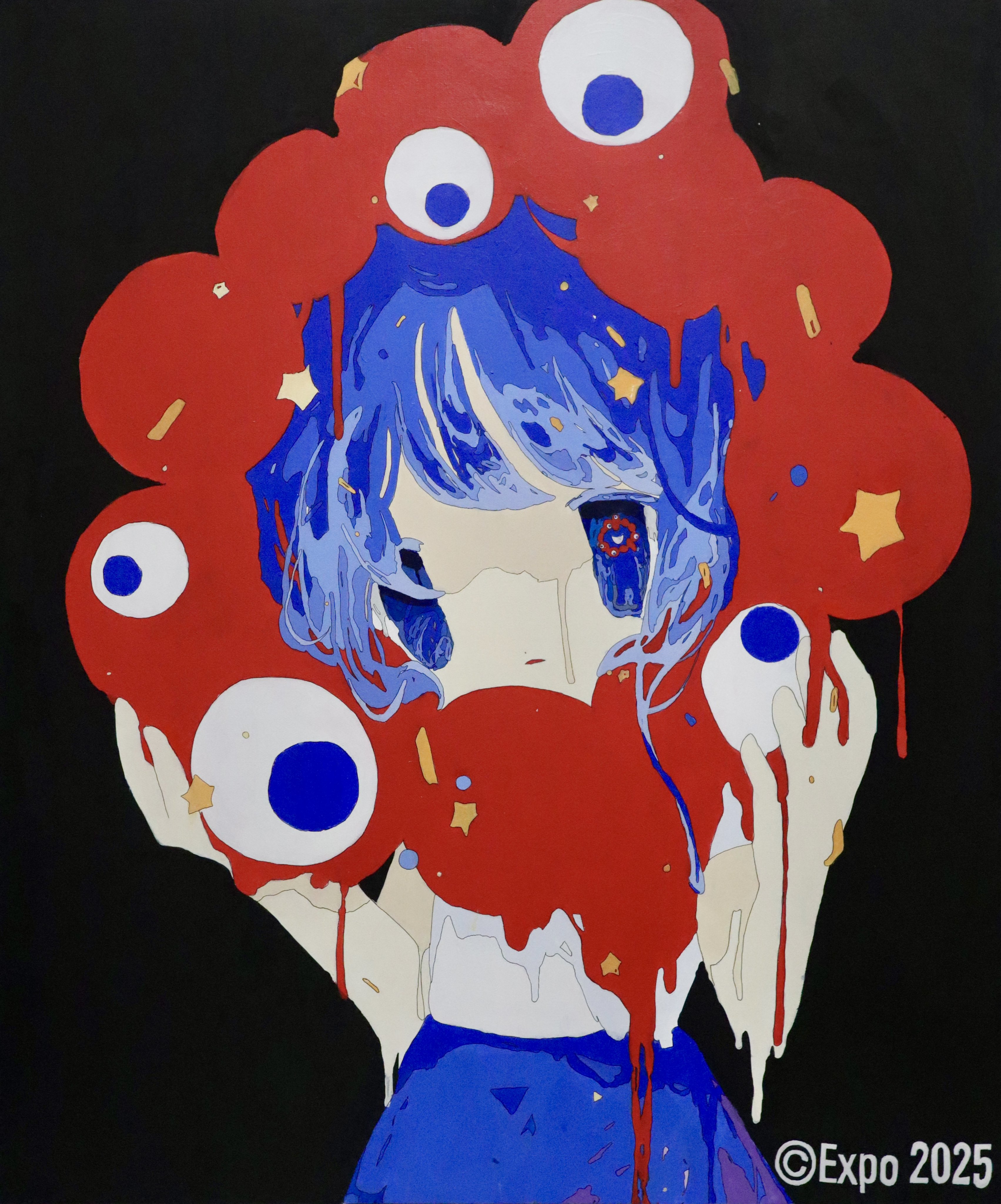 万博　2025 日本画アート作品 4点セット　絵画　EXPO 2025.5.13 🔴🔵 𝗘𝗫𝗣𝗢 𝟮𝟬𝟮𝟱 🔴🔵 初インパクのミッション