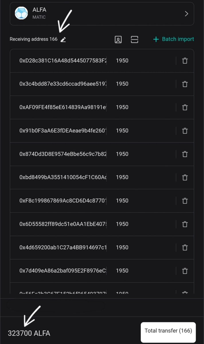ALFA NETWORK (@alfanetworkapp) on Twitter photo Congratulations ๐๐๐
92st Batch of Withdraw Successful
Total Wallets Received Withdraw โ 1810
Total $ALFA Tokens Sent โ 1,184,778
Let's Go ALFA TO THE MOON ๐๐๐
play.google.com/store/apps/detโฆ
Buy/ Sell/ Trade/ HODL $ALFA on Exchange
app.uniswap.org/swap/?chain=poโฆ
#alfanetworkapp Congratulations ๐๐๐
92st Batch of Withdraw Successful
Total Wallets Received Withdraw โ 1810
Total $ALFA Tokens Sent โ 1,184,778
Let's Go ALFA TO THE MOON ๐๐๐
play.google.com/store/apps/detโฆ
Buy/ Sell/ Trade/ HODL $ALFA on Exchange
app.uniswap.org/swap/?chain=poโฆ
#alfanetworkapp