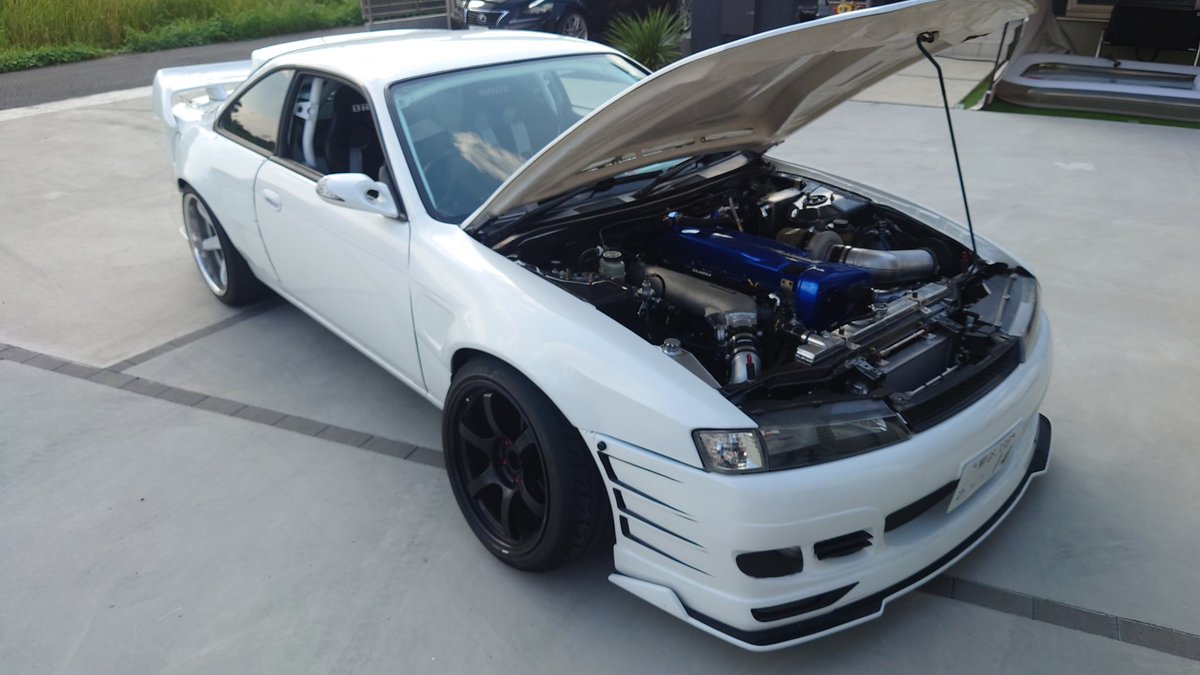 ochisuyama's tweet photo. S14 RB25改26
プレシジョンターボ 5858タービン
LINK日帰りセッティング

RBのアンチラグの音はなかなか攻撃的でかっこいい🫟

RBの発進時やアクセルのツキがモッサリしてるネガなところを点火や電スロ設定詰めていい感じにまとめらたと思います👍

プレシジョンターボ初めてでしたがメタルなのに下あるしかなりいいな〜

毎度ながらKtech亀谷さんの仕事が素晴らしくてリスペクト