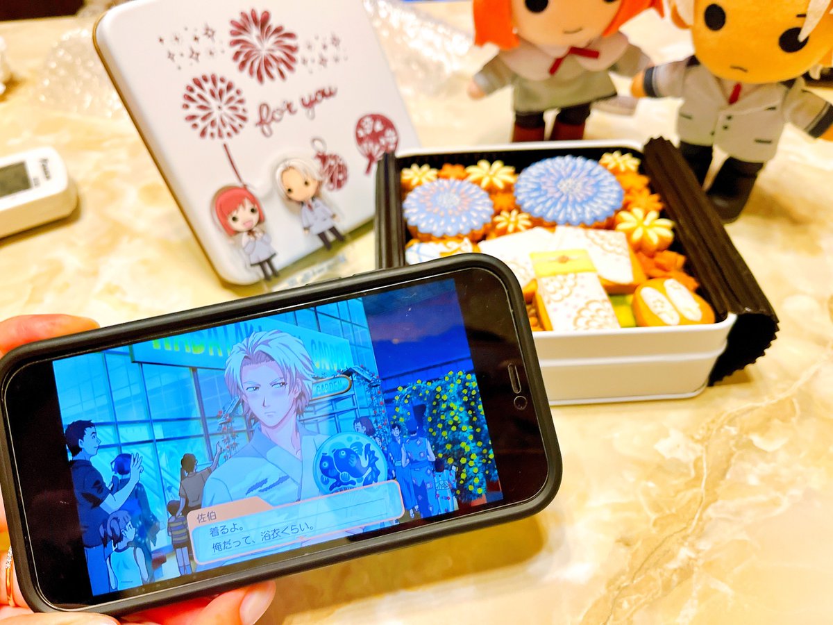 ささみさんとアフターさせてもろてすごくすごく楽しかった😭こんなかわいいクッキー缶いただきました🎆
3年目花火大会瑛主……(瑛が好きそうな浴衣)