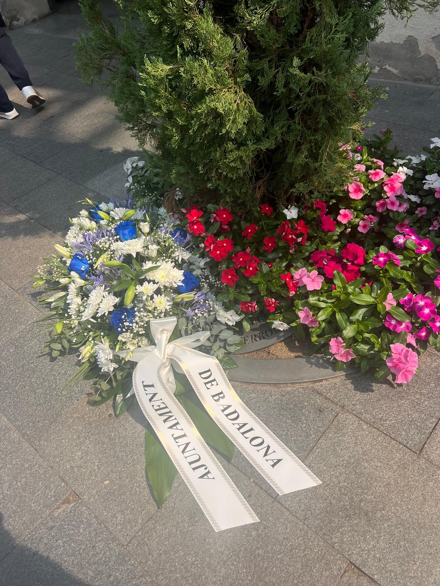 🕊️ #Badalona ha recordat avui les víctimes dels atemptats de 2017 a Barcelona i Cambrils, amb un minut de silenci i una ofrena floral. 

Vuit anys després, reafirmem el compromís amb la pau i la convivència.