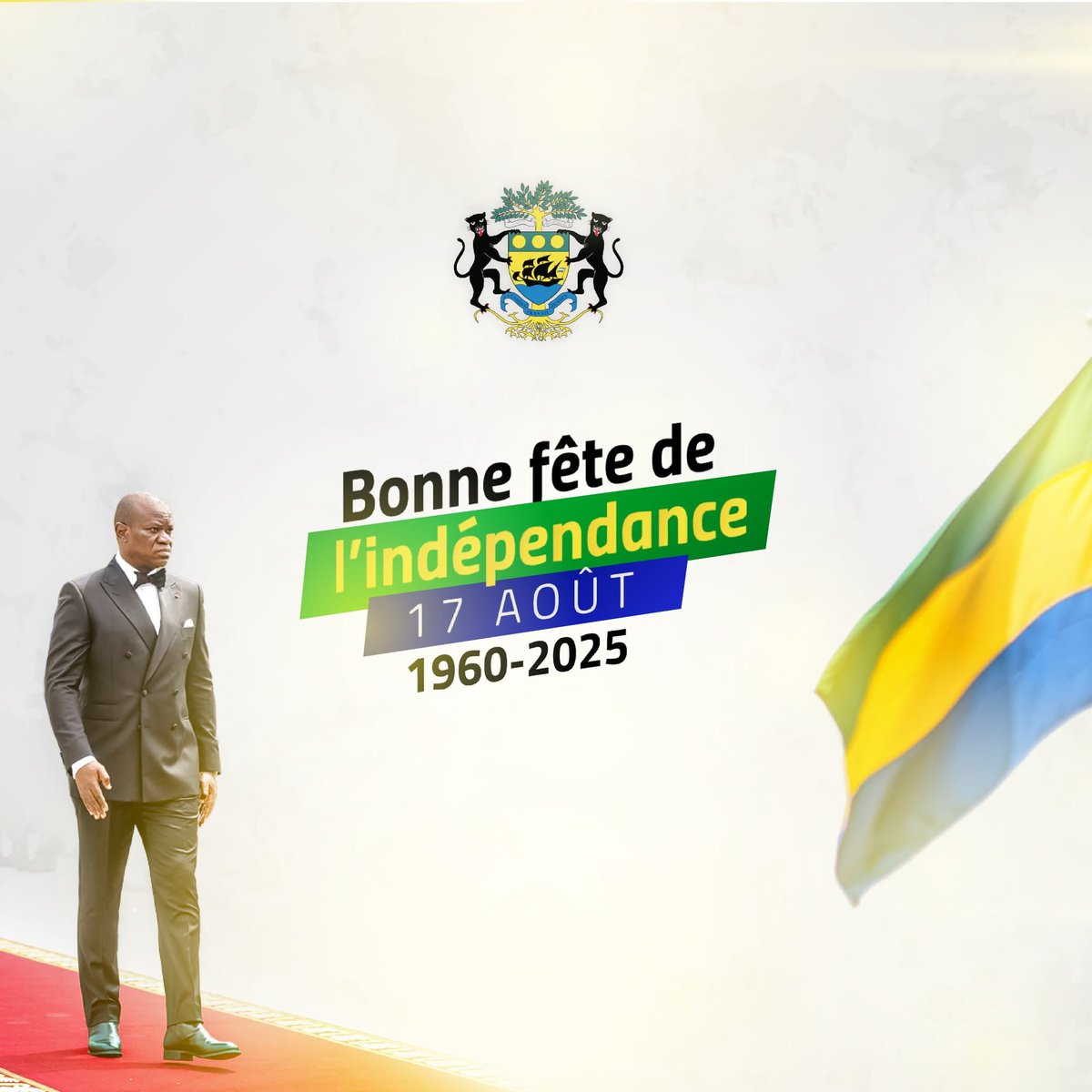 Gabonaises, Gabonais,

En ce 17 août, notre nation célèbre 65 ans d’indépendance. C’est bien plus qu’une date : c’est un héritage, un combat, une promesse. En 1960, nos aînés ont arraché notre souveraineté avec espoir et courage. Aujourd’hui, c’est à nous qu’il revient de lui