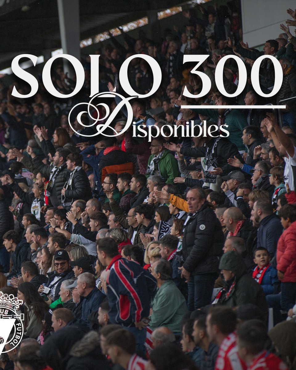 𝐀𝐡𝐨𝐫𝐚 𝐨 𝐍𝐮𝐧𝐜𝐚‼️

Es el momento de abonarse al BCF porque solo nos quedan 𝟑𝟎𝟎 asientos libres 🪑

🏟️ El Plantío se llena, y no queremos que te pierdas la acción 💥

🫵🏻 Asegura YA tu localidad en abonados.burgos.cf.es 📲 

#BurgosCF