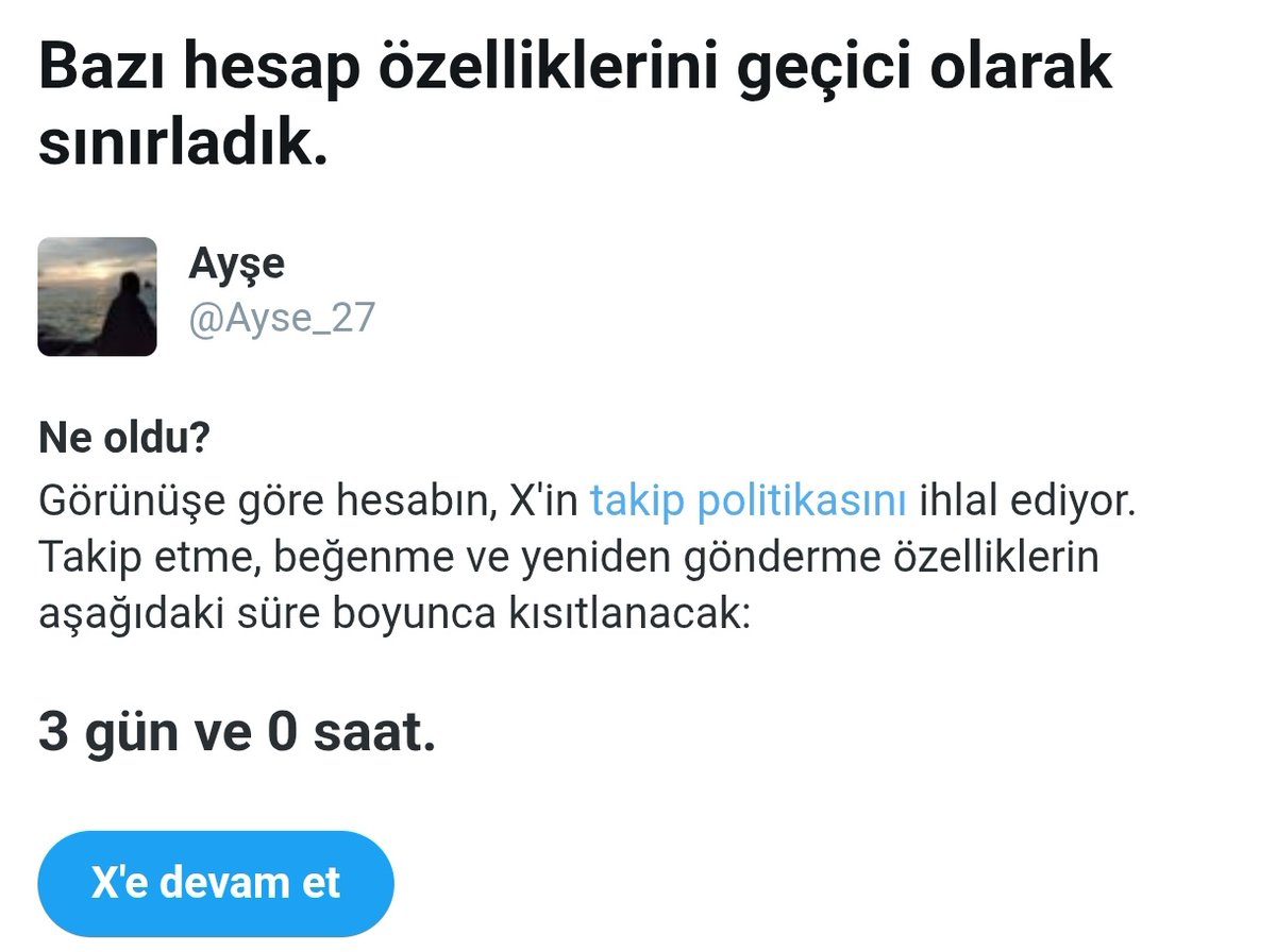 Bu kadar güzel ve duyarlı sayfama kısıtlama, enteresan....😏