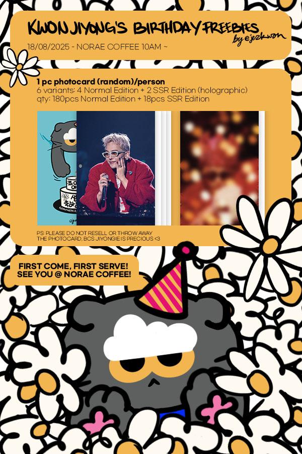 PHASE 1 😂

I'm going to <a href="/always_gd/">Always-GD</a> <a href="/GD_fanunion/">권지용(지드래곤) 팬연합</a> GD's birthday cafe in Jakarta tomorrow, and it's gonna be raining photocards jk 😂
yeah anyway I'll be giving out photocards tomorrow from 10AM, so just say hi if you spot a pink haired girl at the cafe 💝
see yaa ~ 

#HappyGDay