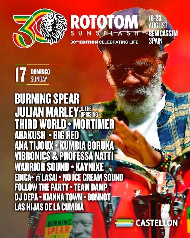 Markos_Fari's tweet photo. Sunday @ Rototom Sunsplash 2025, Burning Spear is set to perform on Marcus Garvey earthdate. You can't make of this... ❤️💚🖤 https://t.co/5RxpD4gNrs