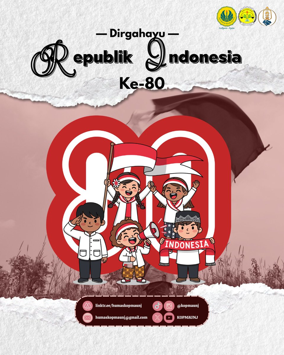 🌟𝐒𝐄𝐋𝐀𝐌𝐀𝐓 𝐌𝐄𝐌𝐏𝐄𝐑𝐈𝐍𝐆𝐀𝐓𝐈 𝐇𝐔𝐓 𝐊𝐄-𝟖𝟎 𝐑𝐈 🌟

𝐊𝐎𝐏𝐌𝐀 𝐔𝐍𝐉
𝐌𝐀𝐉𝐔 𝐁𝐄𝐑𝐒𝐀𝐌𝐀 𝐀𝐍𝐆𝐆𝐎𝐓𝐀!

➖➖➖➖➖➖➖➖
𝐀𝐤𝐮𝐧 𝐌𝐞𝐝𝐢𝐚 𝐒𝐨𝐬𝐢𝐚𝐥 𝐊𝐎𝐏𝐌𝐀 𝐔𝐍𝐉
📲 linktr.ee/mediakopmaunj
➖➖➖➖➖➖➖➖
©𝐇𝐔𝐌𝐀𝐒 𝐊𝐎𝐏𝐌𝐀 𝐔𝐍𝐉 𝟐𝟎𝟐𝟓
