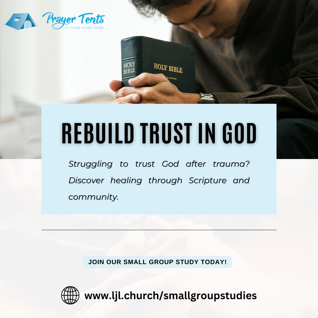 PrayerTents's tweet image. Finding Hope: Rebuild Your Trust in God After Trauma

Learn more at: ljl.church/smallgroupstud…

#HealingInFaith #TrustGodAgain #BibleStudyCommunity