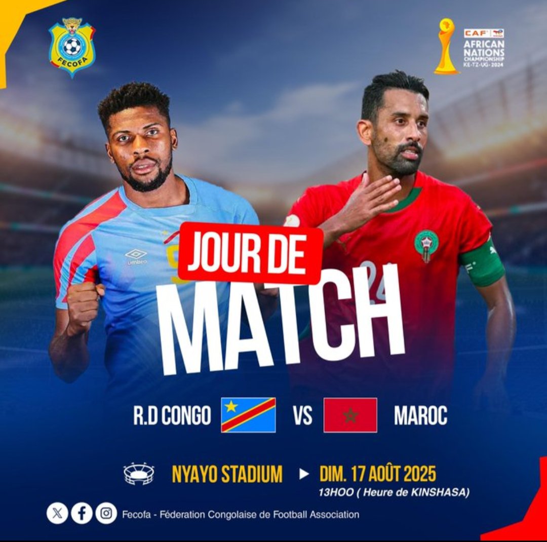 Isiro Yetu (@isiroyetu) on Twitter photo ⚽🏀 #RDC
Aujourd'hui ou jamais, la RDC joue sa survie sur tous les fronts aujourd'hui à 14h00 et à 20h00, dans tous les disciplines où les léopards sont engagés, au #CHAN2024 pour les léopards A' contre le Maroc et à <a href="/AfroBasket/">FIBA #AfroBasket</a> contre la Côte d'Ivoire.
BENDELE EKWEYA TÉ ✊🏽🇨🇩 ⚽🏀 #RDC
Aujourd'hui ou jamais, la RDC joue sa survie sur tous les fronts aujourd'hui à 14h00 et à 20h00, dans tous les disciplines où les léopards sont engagés, au #CHAN2024 pour les léopards A' contre le Maroc et à <a href="/AfroBasket/">FIBA #AfroBasket</a> contre la Côte d'Ivoire.
BENDELE EKWEYA TÉ ✊🏽🇨🇩