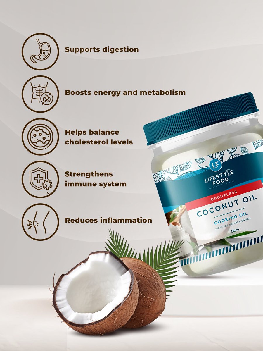 Dischem's tweet photo. Coconut oil does more than you think.
From boosting energy to calming inflammation, it’s a simple staple for everyday wellbeing. Shop now and get 20% OFF selected Lifestyle Food Coconut Oils.
Valid 15 Jul - 17 Aug 2025
#DisChem #LifestyleFood #FeelGoodFood https://t.co/I9dQ8fFhOm