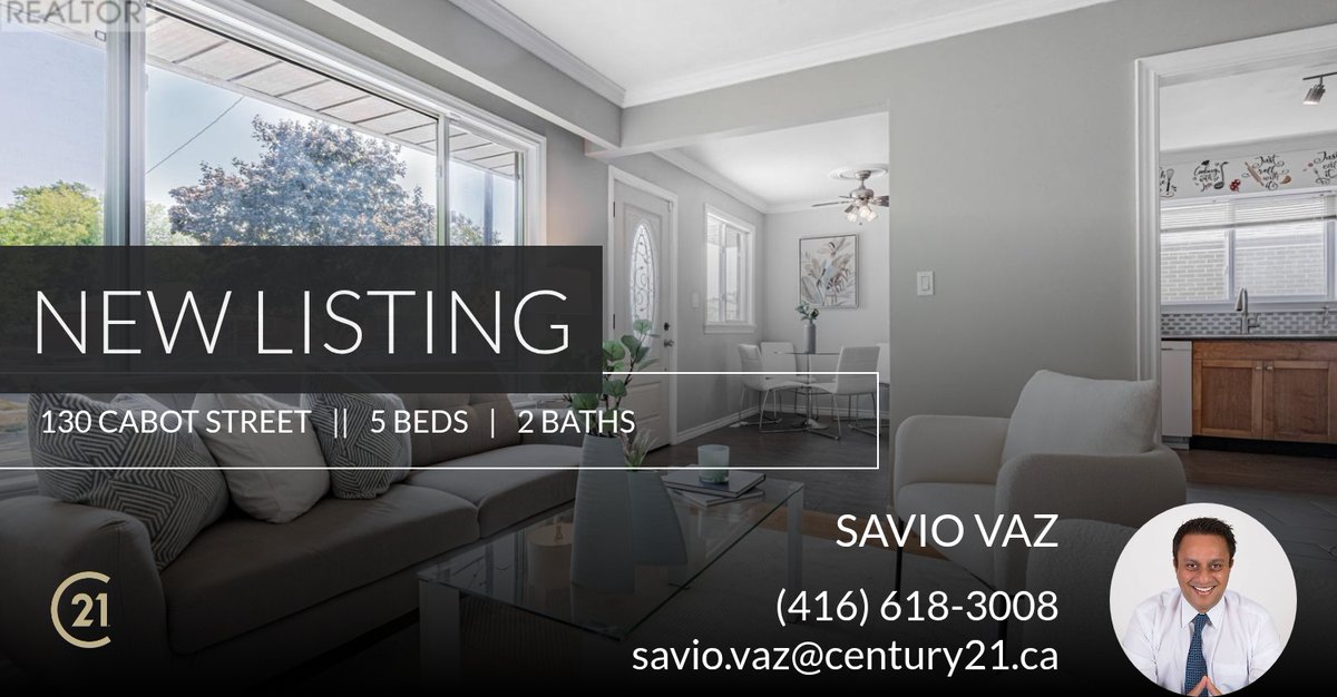 SavioVazRealtor's tweet photo. 📍 New Listing 📍 Take a look at this fantastic new property that just hit the market located at 130 Cabot Street in Oshawa (vanier). Reach out here or at (416) 618-3008 for more information

Savio https://t.co/TZCjb8yK88 https://t.co/J7mZvmfWsu