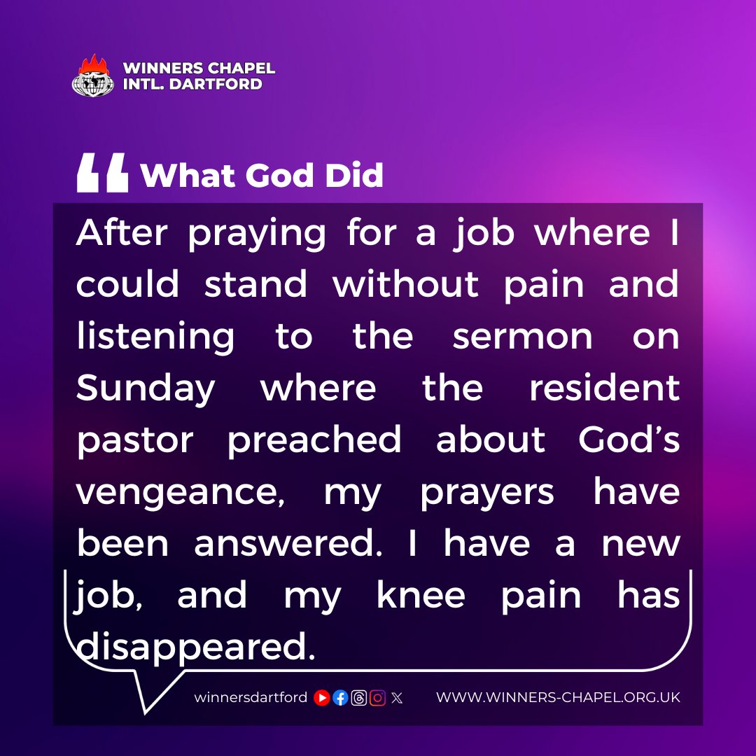 winnersdartford's tweet photo. ๐๐ Testimony to the Glory of God! ๐๐
Omosola shares a life-changing testimony of divine healing โ completely healed of ovarian cancer through the power of prayer! ๐ฅ๐
Indeed, what God cannot do does not exist. ๐
#Testimony #MiracleWorkingGod #DivineHealing https://t.co/YlSQqDphiY