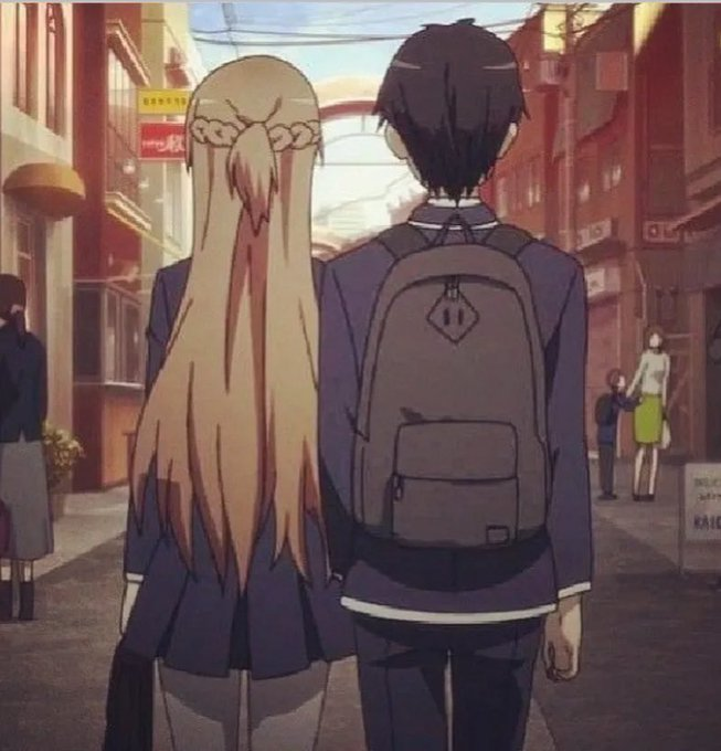 Abourke9014's tweet photo. No matter the world it's always them walking hand in hand #SAO #sao_anime #SwordArtOnline #SwordArtOnlineAlicization #SwordArtOnlineAlicizationwarofunderworld #SwordArtOnlineprogressive #SAOP #Alicization https://t.co/jG1BaXeINb