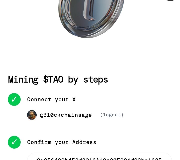 Bl0ckchainsage's tweet image. New early alpha is onboard

 start mining $TAO just by posting and interacting on X.
They are 5k miners currently 

1 $TAO = $371

  - head to the website, inspect.xyz/substrike
-connect your X
-add  your EMV address 
-post quality content to mine
