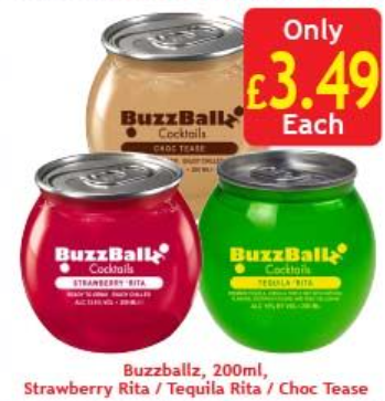 coopkilbowie's tweet image. 🎉🍹 Party in a ball! Pick up a BuzzBallz for just £3.49 each at your local Co-op 🛒 #CoopDeals #BuzzBallz #WeekendVibes