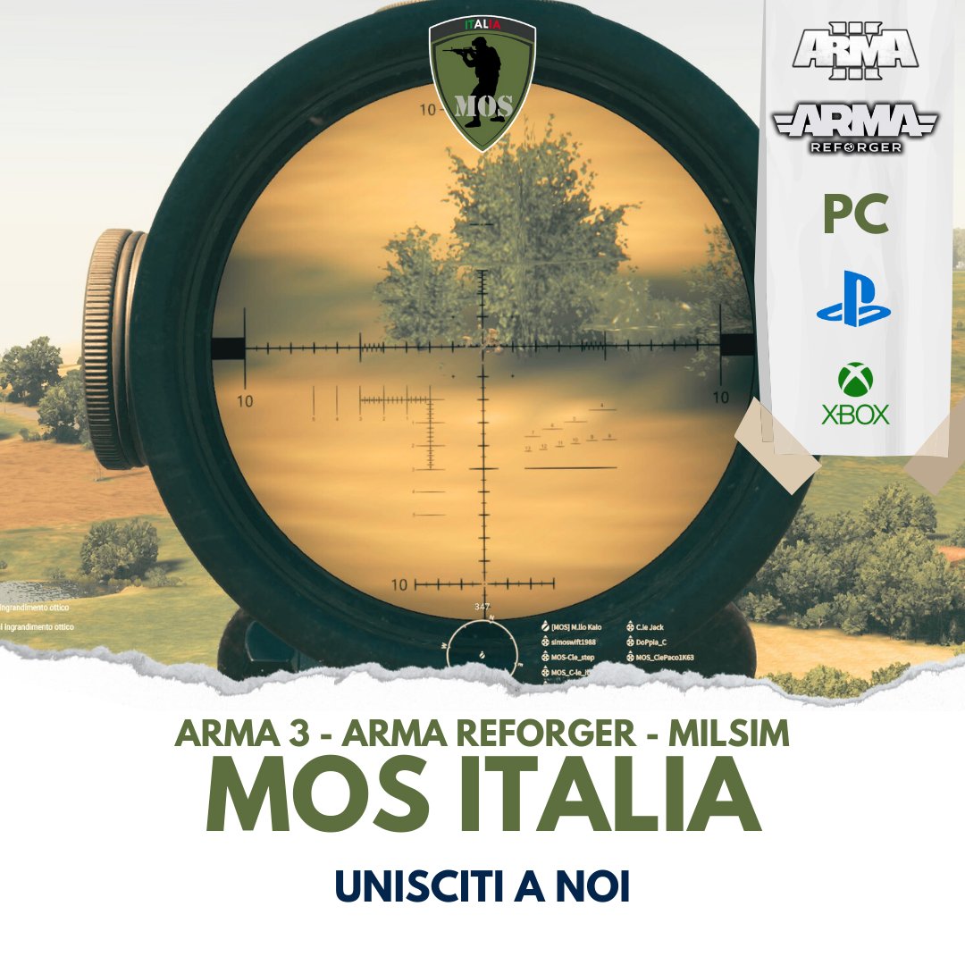 mos_italia's tweet photo. Cecchino in mira. Silenzio, concentrazione totale.
Scrivi “Eyes on target, heart steady”
#SniperReady #Arma3 #ArmaReforger #Milsim https://t.co/8Yywin8iGr