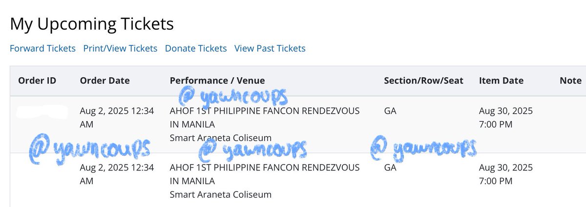 yawncoups's tweet photo. ⋆.𐙚 ̊  wts lfb ahof ph 

AHOF Fancon in Manila

(2) Gen Ad tickets
 — above srp 

↳ for physical ticket: meet up in araneta
↳ rfs: got desired seat

ᯓ 💌 dm me

t. mnl ga general admission inch kpop tix ticket https://t.co/IORqE33aad