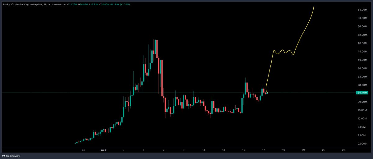 TheDonOfApes's tweet photo. one of the best looking meme coin charts right now https://t.co/Al6TA06k5U