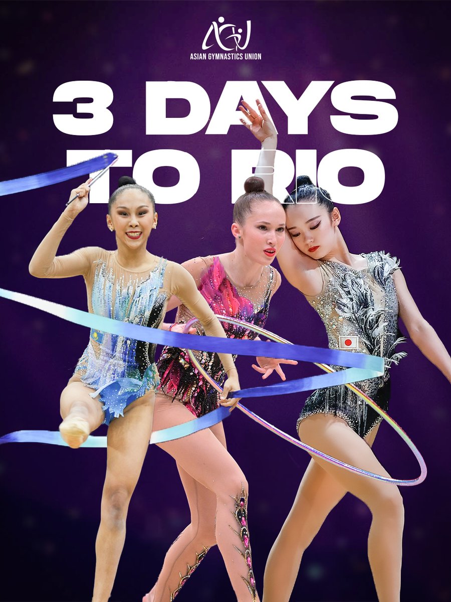 ✨ Just 3 days left until the big stage in Rio!
Asia’s stars are ready to shine on the global scene. 🌍💫

#AGU #Gymnastics #RoadToRio #AsianPride