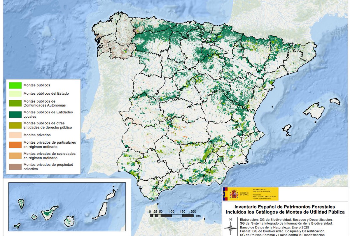 Por dar contexto 
Montes públicos: 28%
Montes privados: 72%