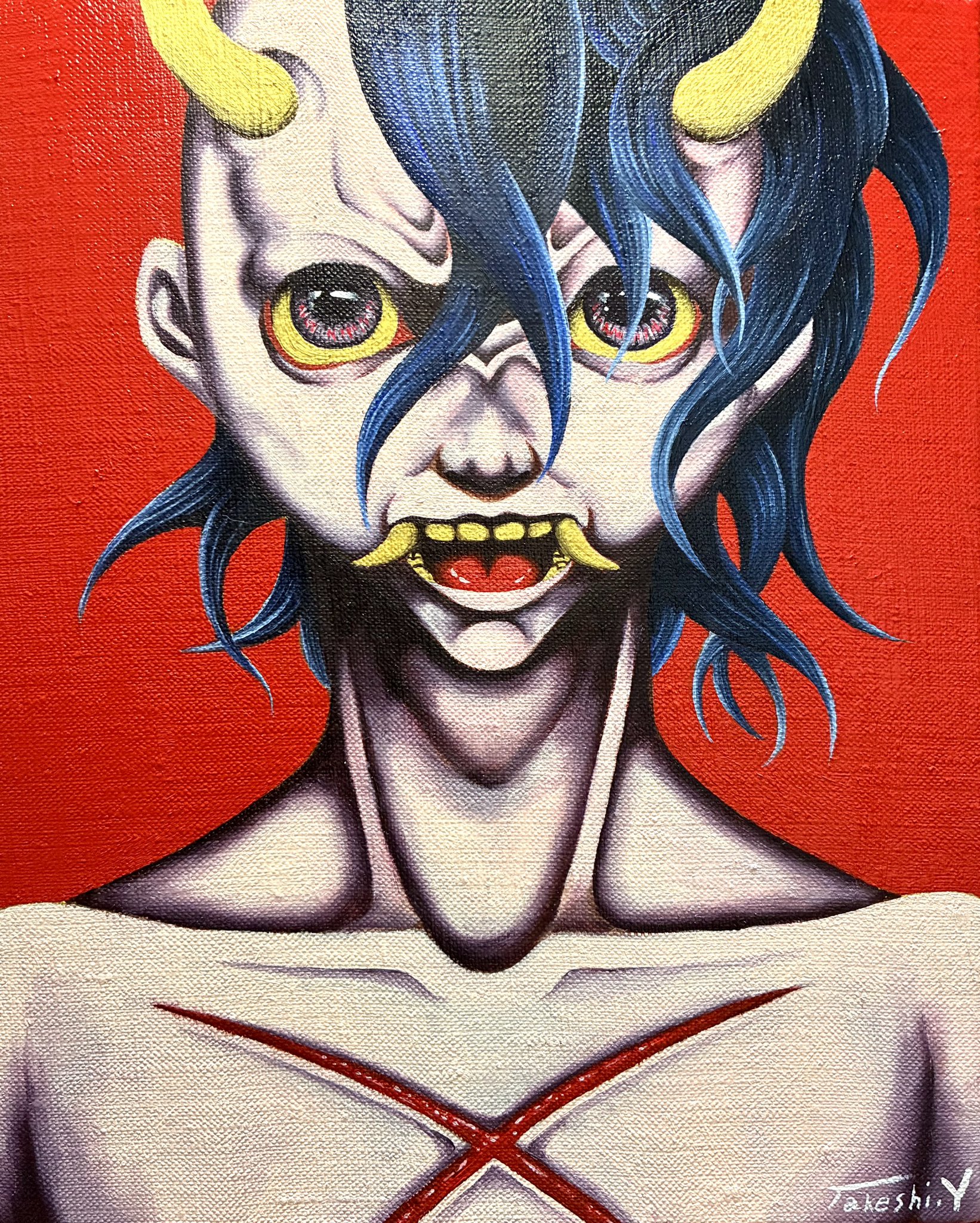 D*p様 Oil painting 作者不明 現代アート作家ヤマオタケシ(TakeshiYamao) on X: 