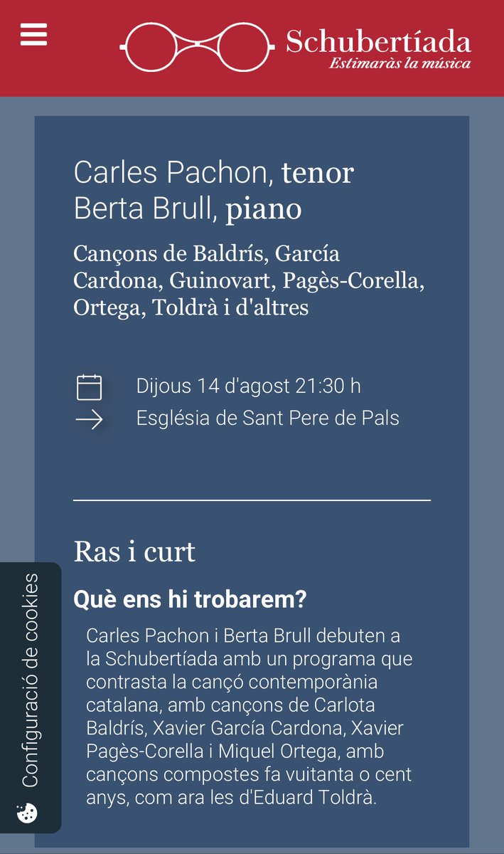 Moltes felicitats! Magnífic concert! ⁦<a href="/CarlesPachon/">Carles Pachon</a>⁩ i Berta Brull👏🏼👏🏼😍