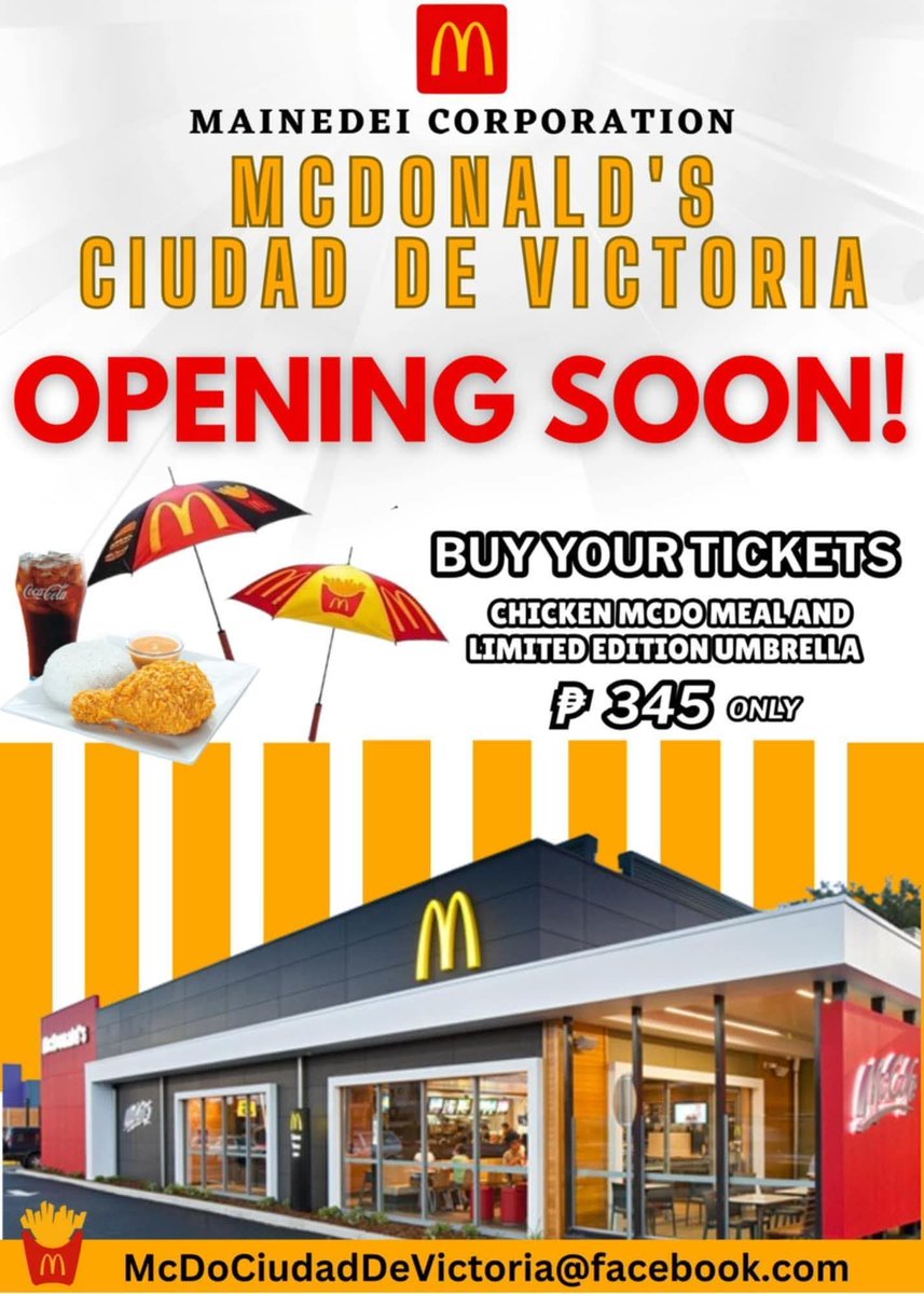 Chanel π (@filaner05) on Twitter photo Buy your tickets now!!!
Mcdonald's at CIUDAD DE VICTORIA!!!
<a href="/mainedcm/">Maine Mendoza</a>
#MaineMendozaAtayde Buy your tickets now!!!
Mcdonald's at CIUDAD DE VICTORIA!!!
<a href="/mainedcm/">Maine Mendoza</a>
#MaineMendozaAtayde