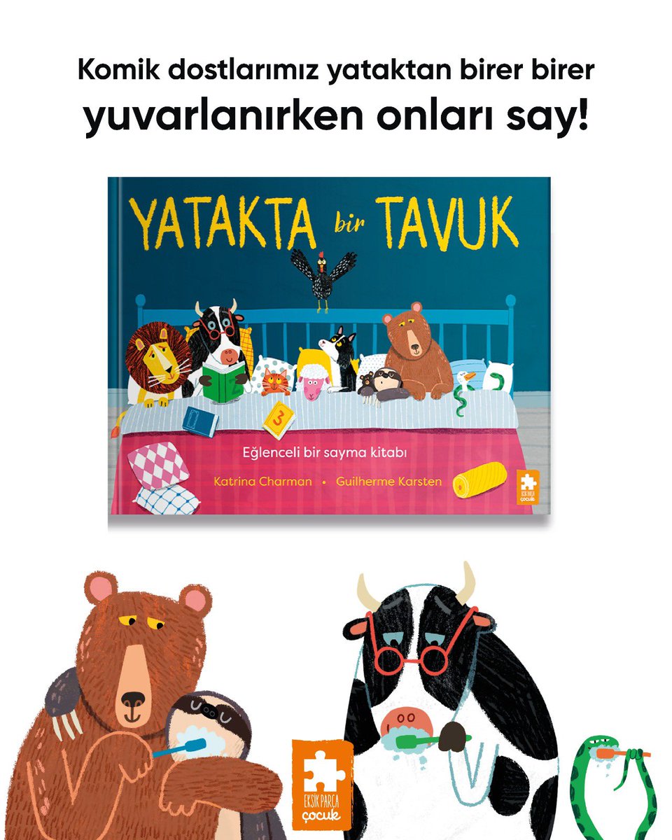 Yatakta on kişi vardı ve çilli tavuk haykırdı: “Yuvarlan! Yuvarlan!”

Komik dostlarımız yataktan birer birer yuvarlanırken onları say.

🔗 eksikparca.com 
#eksikparçaçocuk #yataktabirtavuk #cocukkitapları