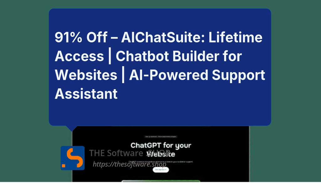 AaKoa_Deals's tweet image. AIChatSuite is packed with powerful benefits that support your team, increase customer satisfaction, and align perfectly with your brand goals

Read more 👉 lttr.ai/Aht9x

#AIChatBot #AichatsuiteLifetimeDeal #AiChatbotBuilder