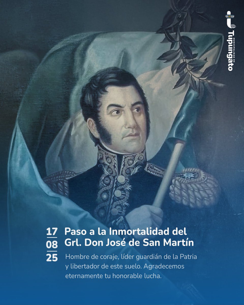 𝗛𝗘́𝗥𝗢𝗘 𝗠𝗔𝗚𝗡𝗢 𝗗𝗘 𝗟𝗔 𝗟𝗜𝗕𝗘𝗥𝗧𝗔𝗗 🤍🕯️
En 1850 a sus 72 años moría en Francia el Padre de la Patria, libertador de Argentina, Chile y Perú. Estratega y pensador en grande que privilegió el bien común sobre sus intereses personales. Que su designio no sea en vano.