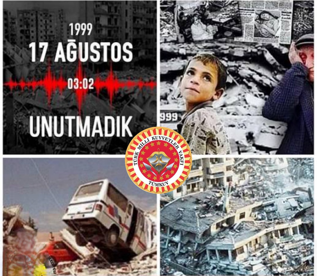 17 Ağustos 1999 Marmara Depremi’nin 26.hüzün yıldönümünde;
Evini,ailesini, geleceğini, sevdiklerini kaybedenlerin acısını yüreğimde hissediyorum.
Vefat edenleri bir kez daha rahmet ve özlemle yâd ediyor,  kıymetli ailelerine ve yakınlarına başsağlığı ve sabr-ı cemiller diliyorum.